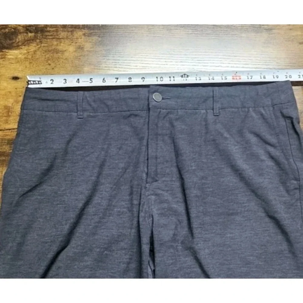 Faherty All Day Shorts Mens 38 Grey Hybrid Board Polyester Blend Draw Strings